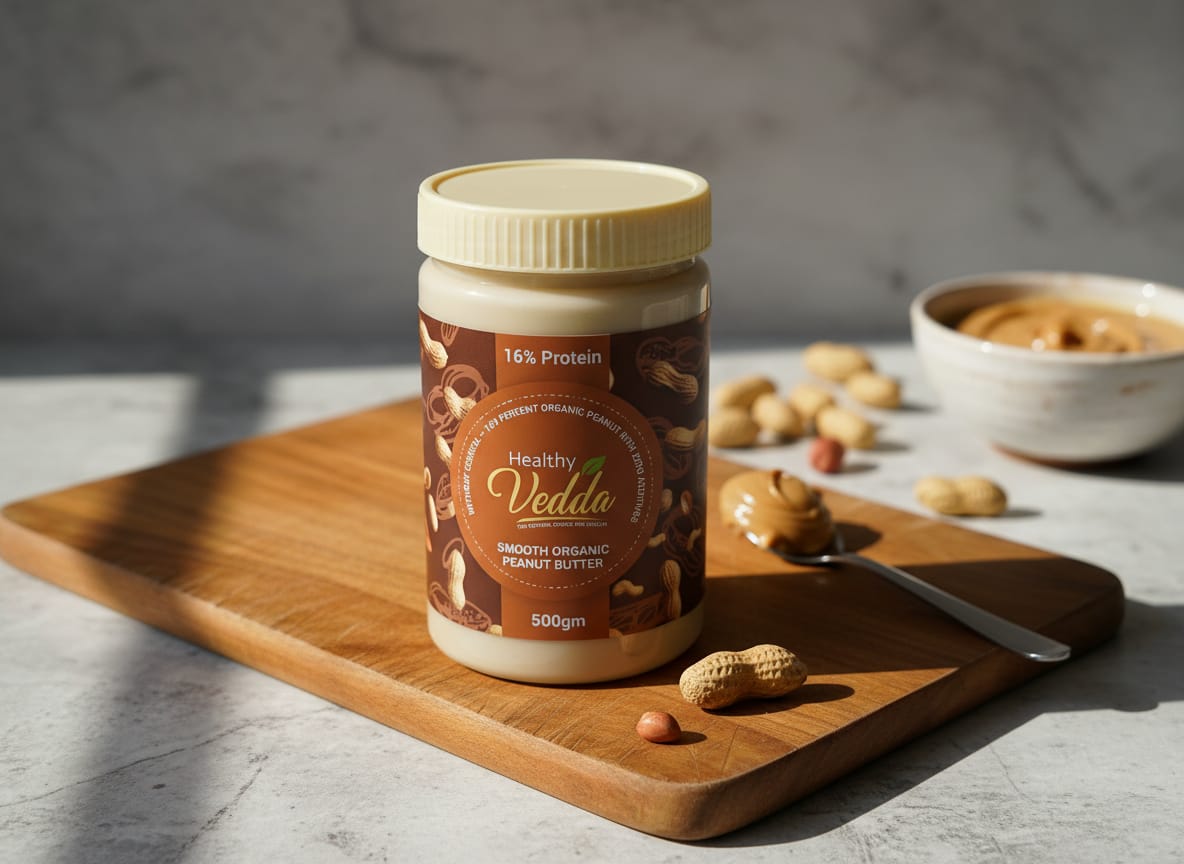 100% Smooth Organic Peanut Butter 500gm Pack Of 1