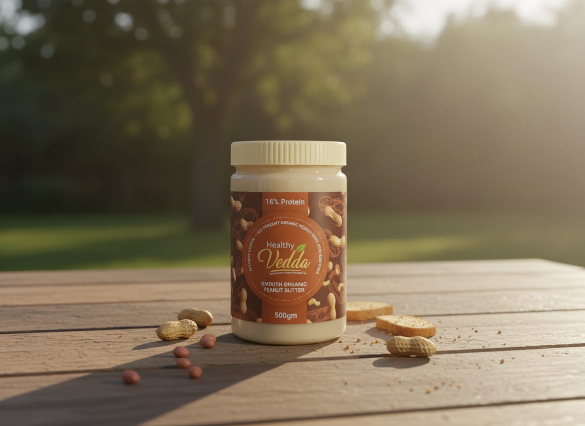 100% Smooth Organic Peanut Butter 500gm Pack Of 1