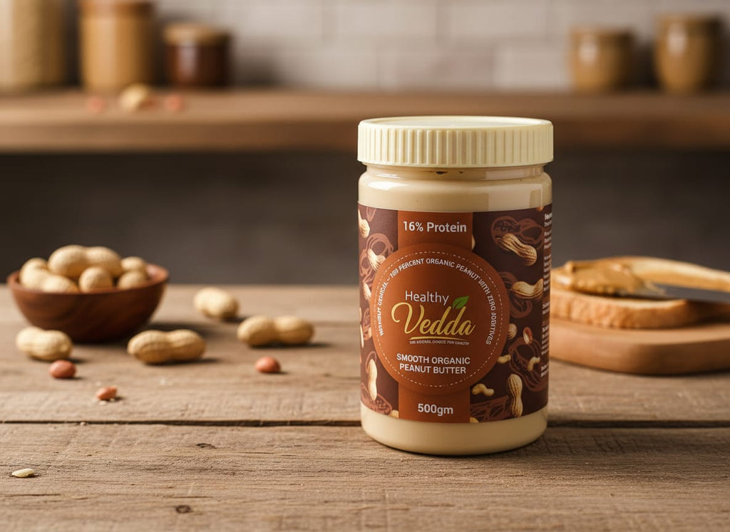 100% Smooth Organic Peanut Butter 500gm Pack Of 1